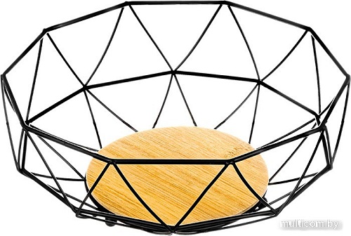 Ваза для фруктов El Casa 240188 (черный)