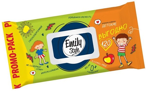 Влажные салфетки Emily Style Детские (120 шт)