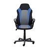 Кресло AksHome Flaviy (черный/серый/синий)