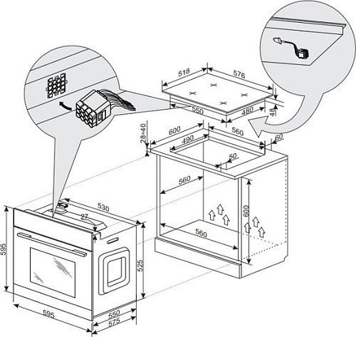 Электрический духовой шкаф Hansa BOES68438