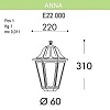 Садовый светильник Fumagalli Anna E22.000.000.BYF1R