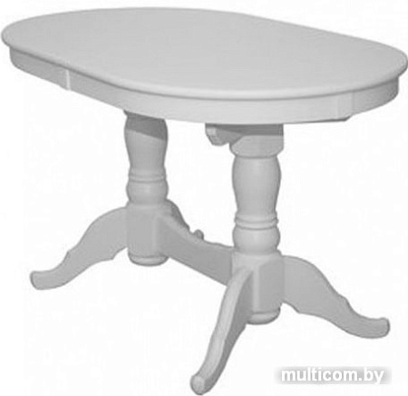 Обеденный стол Рамзес Овальный 130/170x80 (белый)