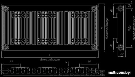Радиатор Лидея ЛК 11-508 тип 11 500x800
