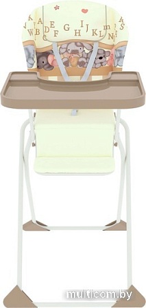 Высокий стульчик Globex Компакт Мишки (бежевый)