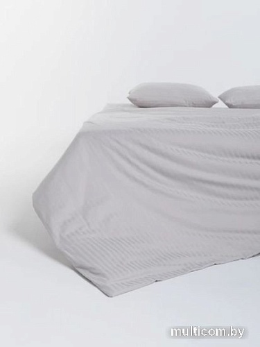 Постельное белье GoodNight Pure Страйп-сатин 1.5сп 417432 (светло-серый)