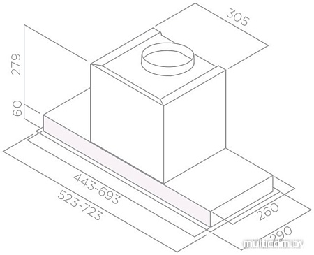 Кухонная вытяжка Elica Hidden HT IXGL/A/90