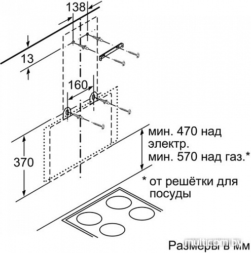 Кухонная вытяжка Bosch DWK68AK20R
