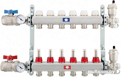 ITAP Коллектор с расходомерами 907C 1"x3/4" (3 конт.)