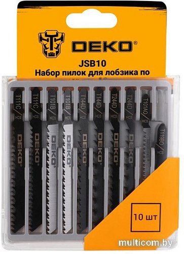 Набор пильных полотен Deko JSB10 (10 шт)