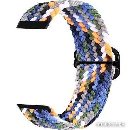 Ремешок Rumi Wick из плетеного нейлона для Huawei Band 7 (темный микс)