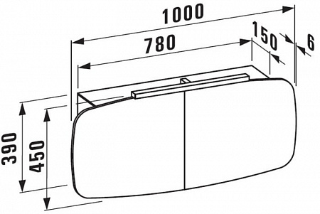 Laufen Зеркало-шкафчик MIMO 100x45 4445510555301