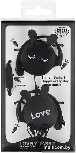 Наушники Darvish Зайки DV-H-1415-1 (черный)