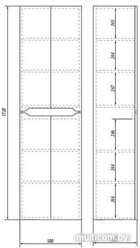Dreja Шкаф-пенал QL 50 99.0011 (белый)