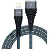 Кабель TFN CMFLIGA1MNLGR USB Type-A - Lightning (1 м, серый)