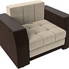 Кресло-кровать Лига диванов Атлантида 28414 (микровельвет, бежевый/коричневый)
