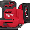 Виброшлифмашина Milwaukee M18 BQSS-502B 4933479967 (с 2-мя АКБ, сумка)