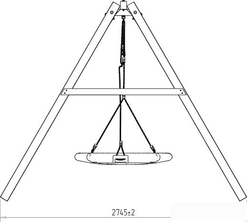 Стационарные качели Красная звезда с качелями гнездо Свиби Р911-19