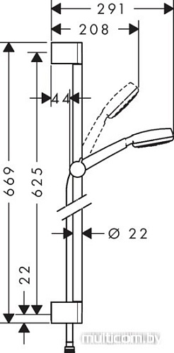 Душевой гарнитур Hansgrohe Crometta 100 [26652400]