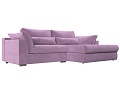 Угловой диван Mebelico Пекин 115413 (правый, микровельвет, сиреневый)