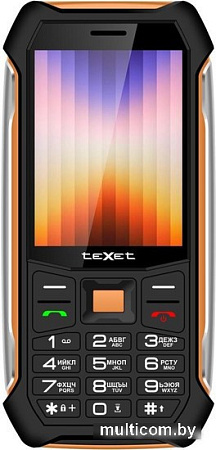 Кнопочный телефон TeXet TM-D412 (черный/оранжевый)