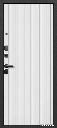 Металлическая дверь Guard Графит лакобель/белый матовый (96x205, левая)