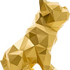 PaperCraft Живая бумага Бульдог Жульен (золотой)