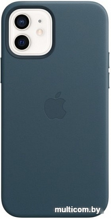 Чехол Apple MagSafe Leather Case для iPhone 12/12 Pro (балтийский синий)