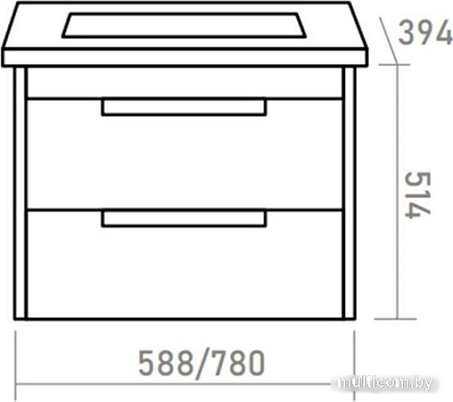 Brevita Тумба под умывальник Ariana 80 ARI-01080-03062Я