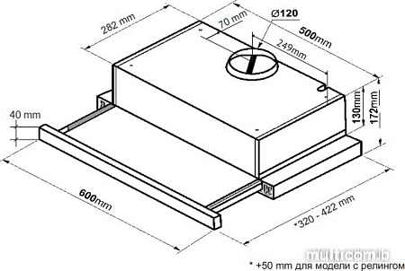 Кухонная вытяжка Korting KHP 6617 RN
