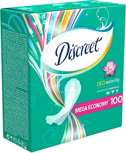 Прокладки ежедневные Discreet Deo Water Lily Multiform (100 шт)