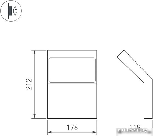 Уличный настенный светильник Arlight LGD-ECRAN-WALL-9W Warm3000 029989