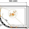 Душевой уголок Cezares Relax-RH-2-100/80-P-Bi
