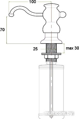 Дозатор для жидкого мыла ZorG ZR-25 бронза