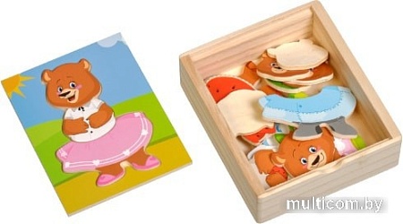 Мозаика/пазл Мир деревянных игрушек Медвежонок Катя Д181а