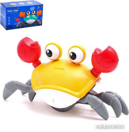 Игрушка-каталка Sima-Land Краб QC-1Y 7865412 (желтый)