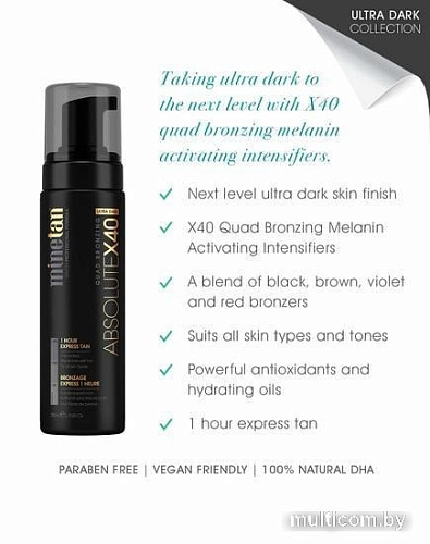 MineTan Пенка-автозагар Minetan Absolute X40 Self Ultra Dark 200 мл