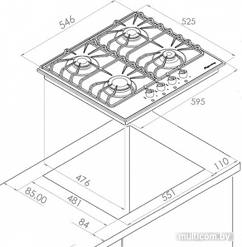 Варочная панель KUPPERSBERG FQ 602 C