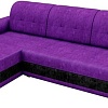Угловой диван Mebelico Честер 61108 (левый, велюр, фиолетовый/черный)