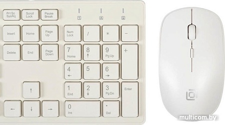 Клавиатура + мышь Oklick 240M (белый)