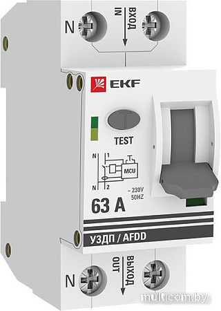 Устройство защиты от дугового пробоя EKF PROxima afdd-2-63-pro