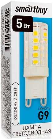 Светодиодная лампочка SmartBuy G9 5Вт 6000К SBL-G9-5-60K