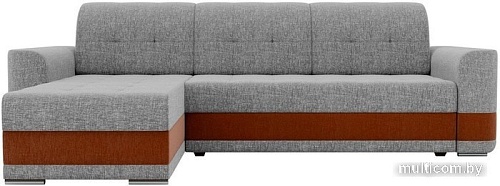 Угловой диван Mebelico Честер 61127 (левый, рогожка, серый/коричневый)