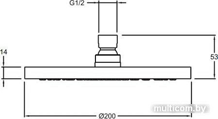 Верхний душ Jacob Delafon July E21760-CP