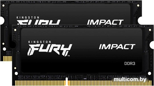 Оперативная память Kingston FURY Impact 2x8GB DDR3 SODIMM PC3-12800 KF316LS9IBK2/16