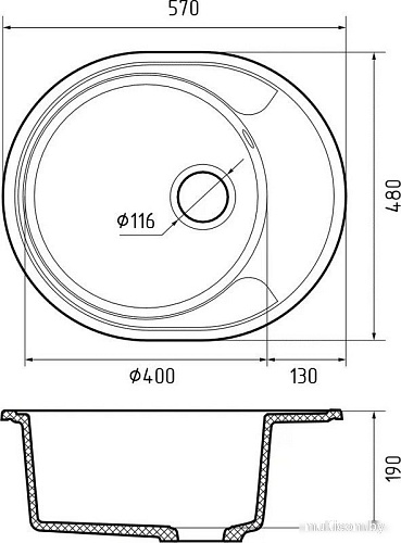 Кухонная мойка GranFest Urban GF-UR-857L (белый)