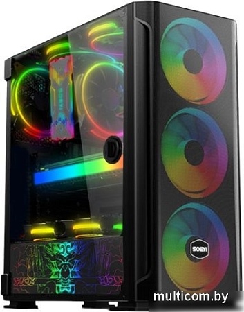 Корпус Soeyi AX1-B10 Tempered Glass