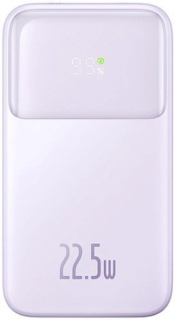 Внешний аккумулятор Baseus Comet Series Dual-Cable Digital Display Fast Charge Power Bank 22.5W 20000mAh (сиреневый)
