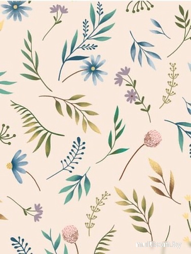 Постельное белье Блакiтны лён Цвяточны цуд 50х70 4898 651201 1.5сп