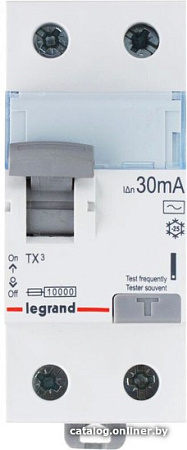 Устройство защитного отключения Legrand TX3 2P 25A 30мA 10kA 2M 403000
