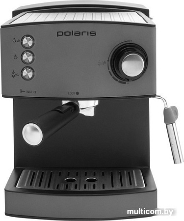 Рожковая помповая кофеварка Polaris PCM 1527E Adore Crema (серый)